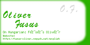 oliver fusus business card